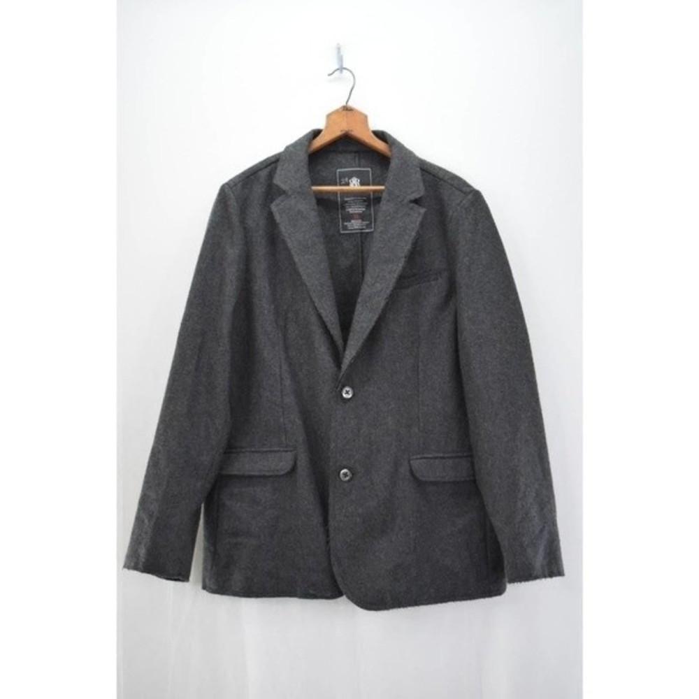 NWT ROCK & REPUBLIC classic wool blazer jacket dark charcoal gray size XL men's
